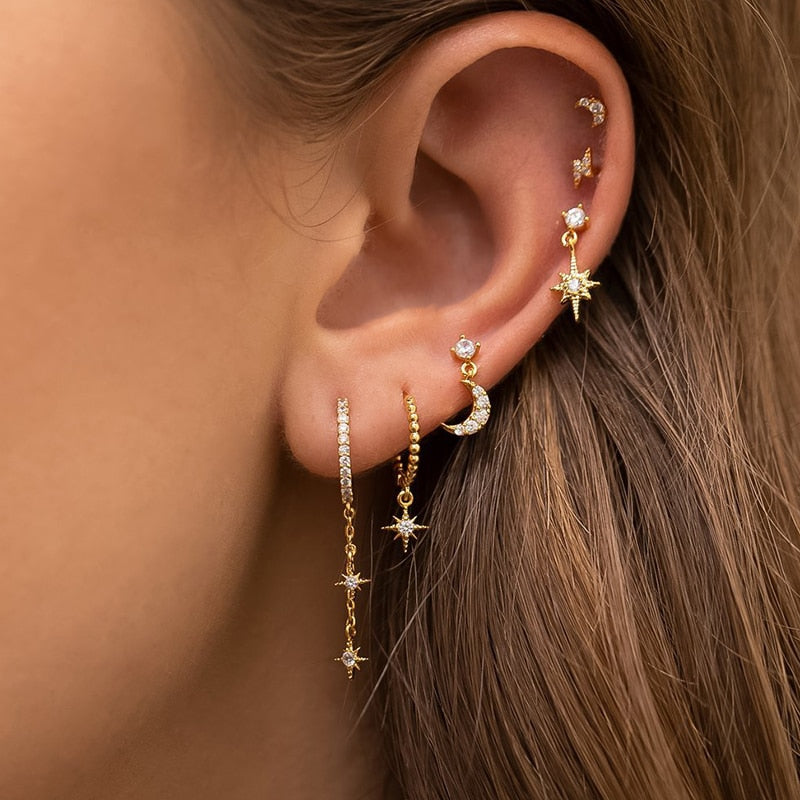 Earring Set | Hypoallergenic Surgical Stainless Steel Hoops and Studs 1