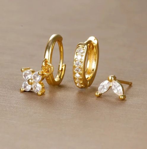 Earring Set | Hypoallergenic Surgical Stainless Steel with 3 Stylish Pairs 2