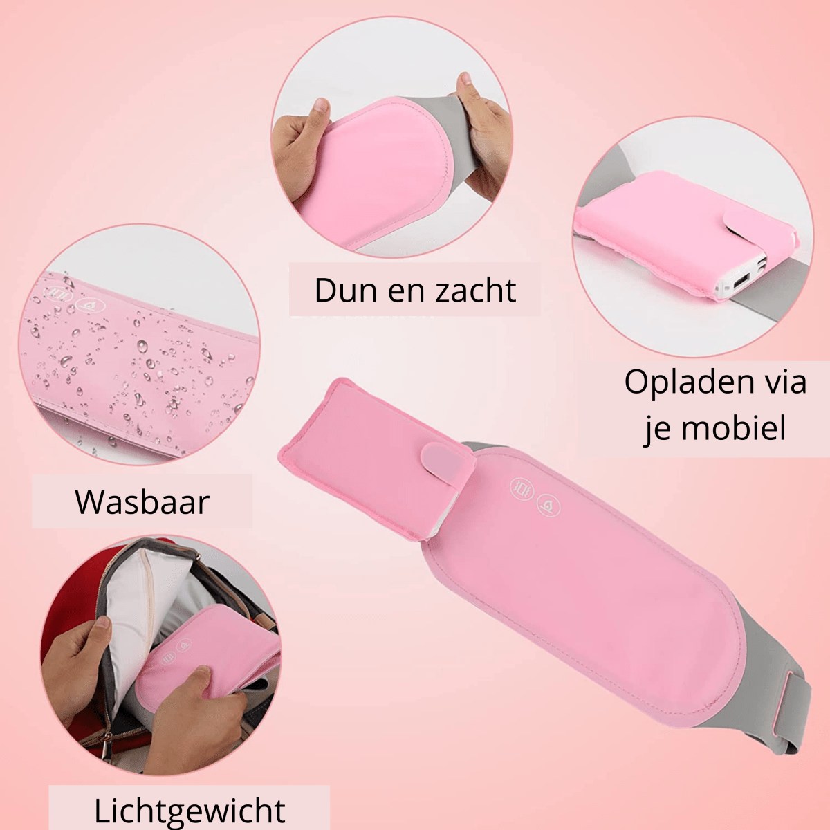 Electric Belly Warmer | Rechargeable Heat Belt with Vibration Therapy 2