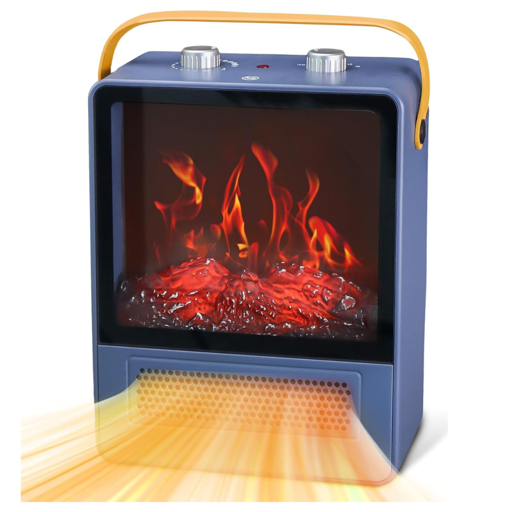 Electric Fireplace Heater | Realistic 3D Flame Effect with Safety Features 4