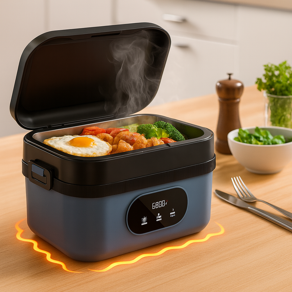 Electric Lunch Box | Self-Heating Portable Food Warmer with 1000ml Capacity 4