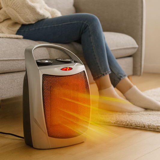 Electric Space Heater | Fast Heating Portable Ceramic Design with Adjustable Thermostat 0