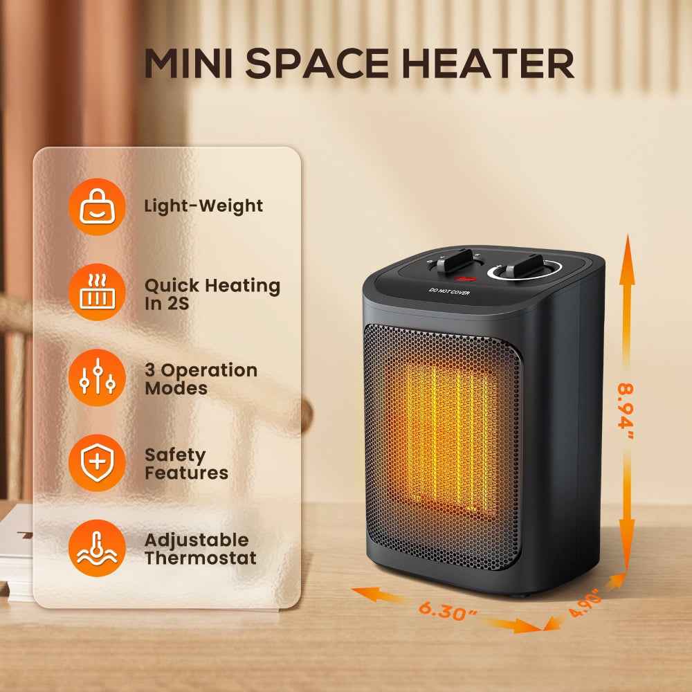 Electric Space Heater | Portable Ceramic Design for Energy Efficiency 1