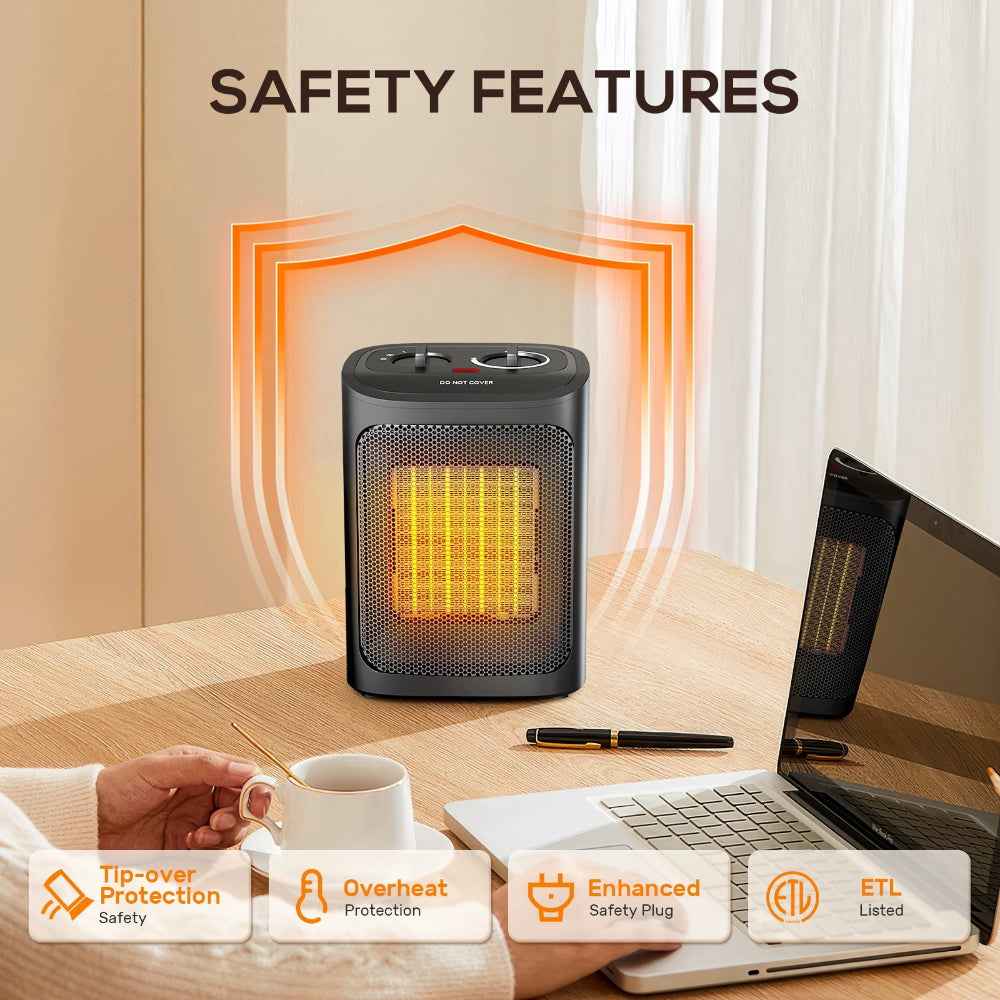 Electric Space Heater | Portable Ceramic Design for Energy Efficiency 2