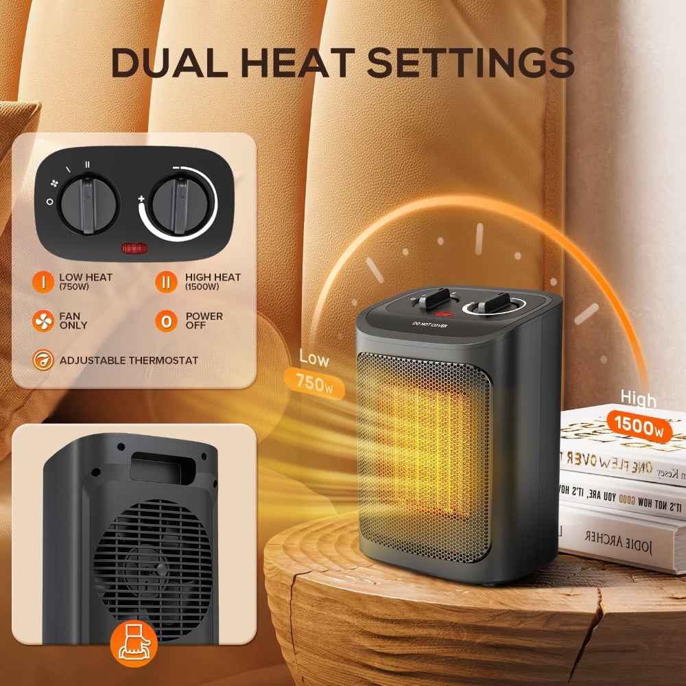 Electric Space Heater | Portable Ceramic Design for Energy Efficiency 3