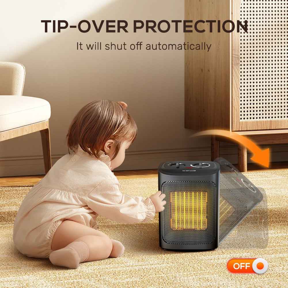 Electric Space Heater | Portable Ceramic Design for Energy Efficiency 4