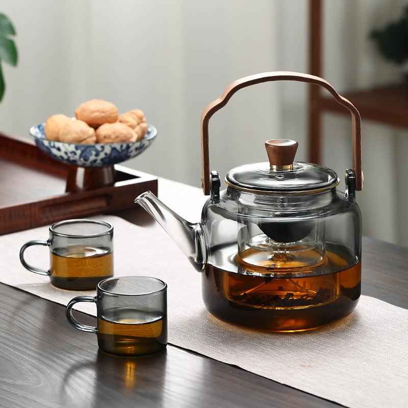Elegant Glass Teapot | Natural Wood Brewer Set for Rich Flavor 3