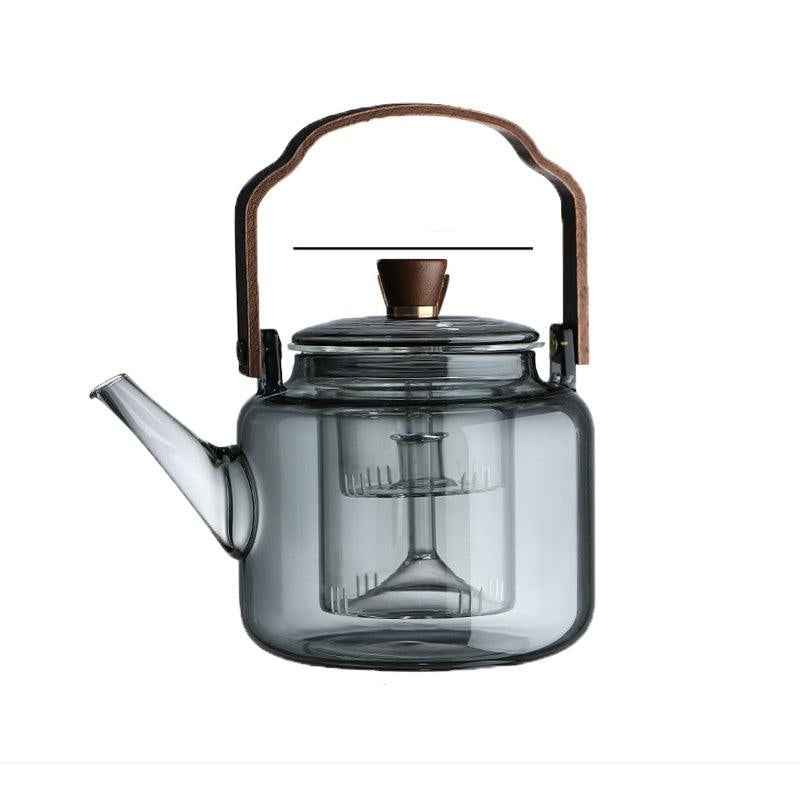 Elegant Glass Teapot | Natural Wood Brewer Set for Rich Flavor 6