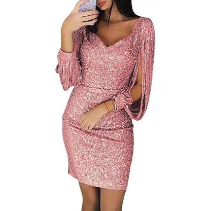 Elegant Glitter Evening Dress with Flattering Silhouette for Special Occasions 2