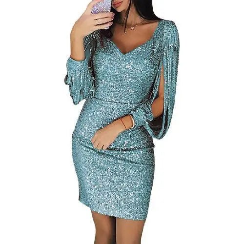 Elegant Glitter Evening Dress with Flattering Silhouette for Special Occasions 4