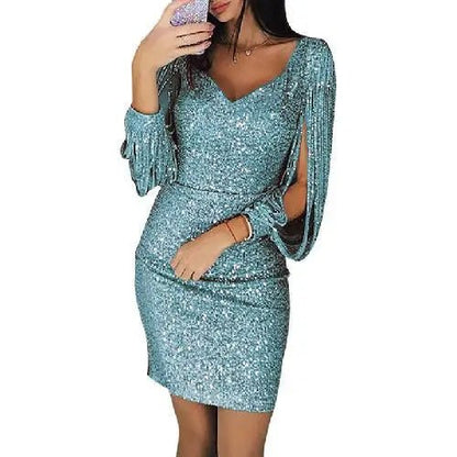 Elegant Glitter Evening Dress with Flattering Silhouette for Special Occasions 4