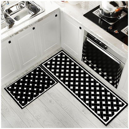 Elegant Hand-Woven Floor Mats | Oil-Proof Design for Kitchen & Bathroom 5