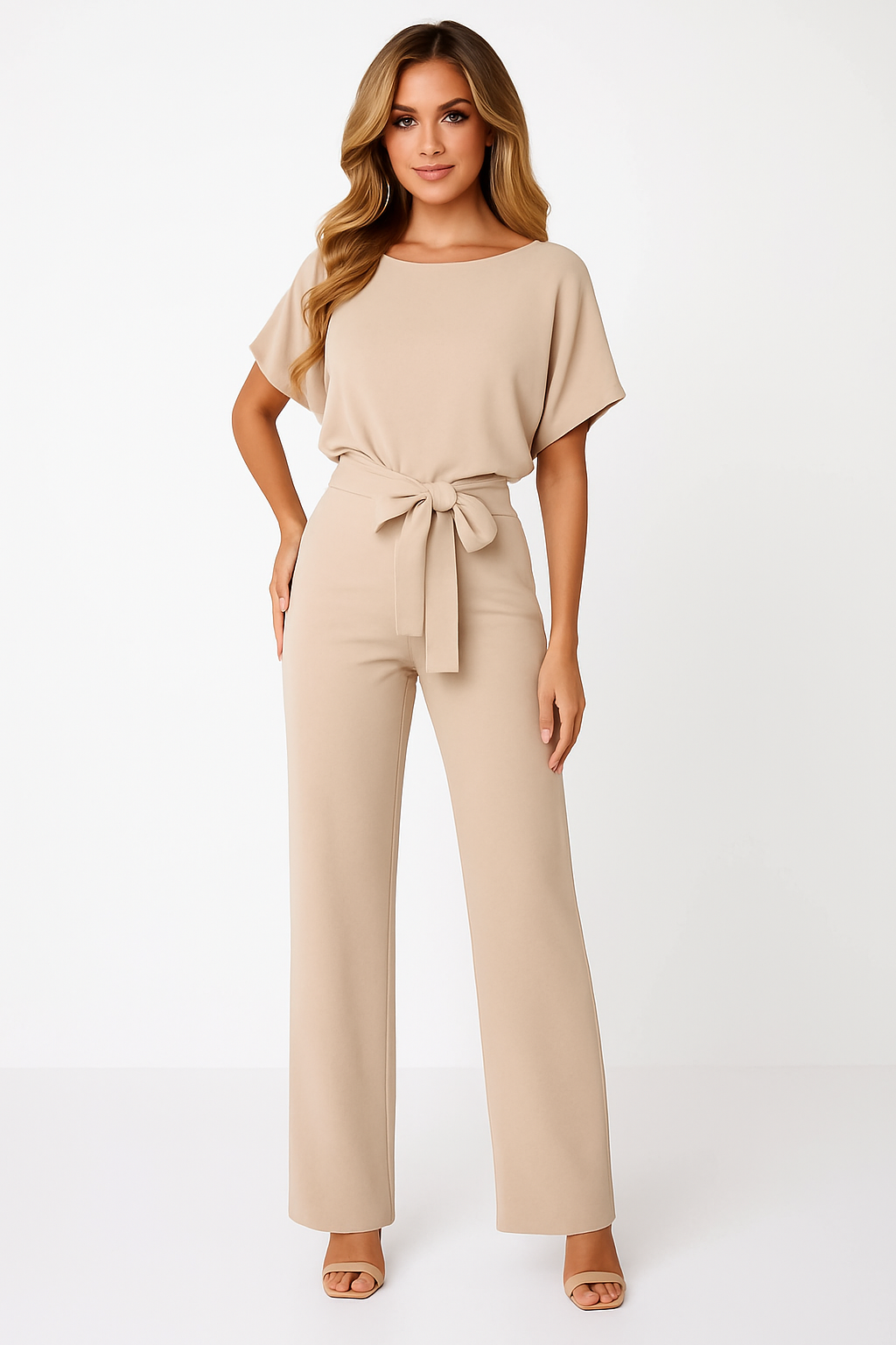 Elegant Jumpsuit for Women with Adjustable Belt – Flattering Fit for Day and Night 0