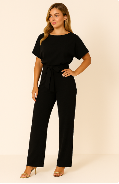 Elegant Jumpsuit for Women with Adjustable Belt – Flattering Fit for Day and Night 4