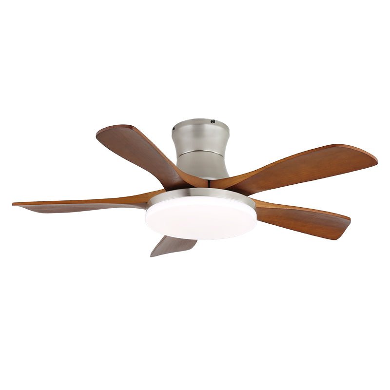 Elegant Modern Flush Mount Ceiling Fan Light with Integrated LED & Quiet Operation 13