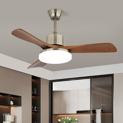 Elegant Modern Flush Mount Ceiling Fan Light with Integrated LED & Quiet Operation 3