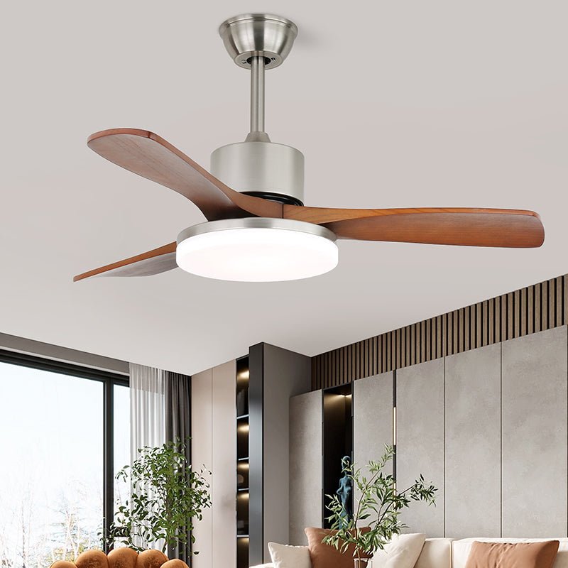Elegant Modern Flush Mount Ceiling Fan Light with Integrated LED & Quiet Operation 4