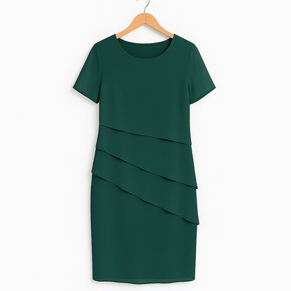 Elegant Tiered Chiffon Women's Dress - Lightweight Summer & Cocktail Dress for Formal or Casual Occasions 5