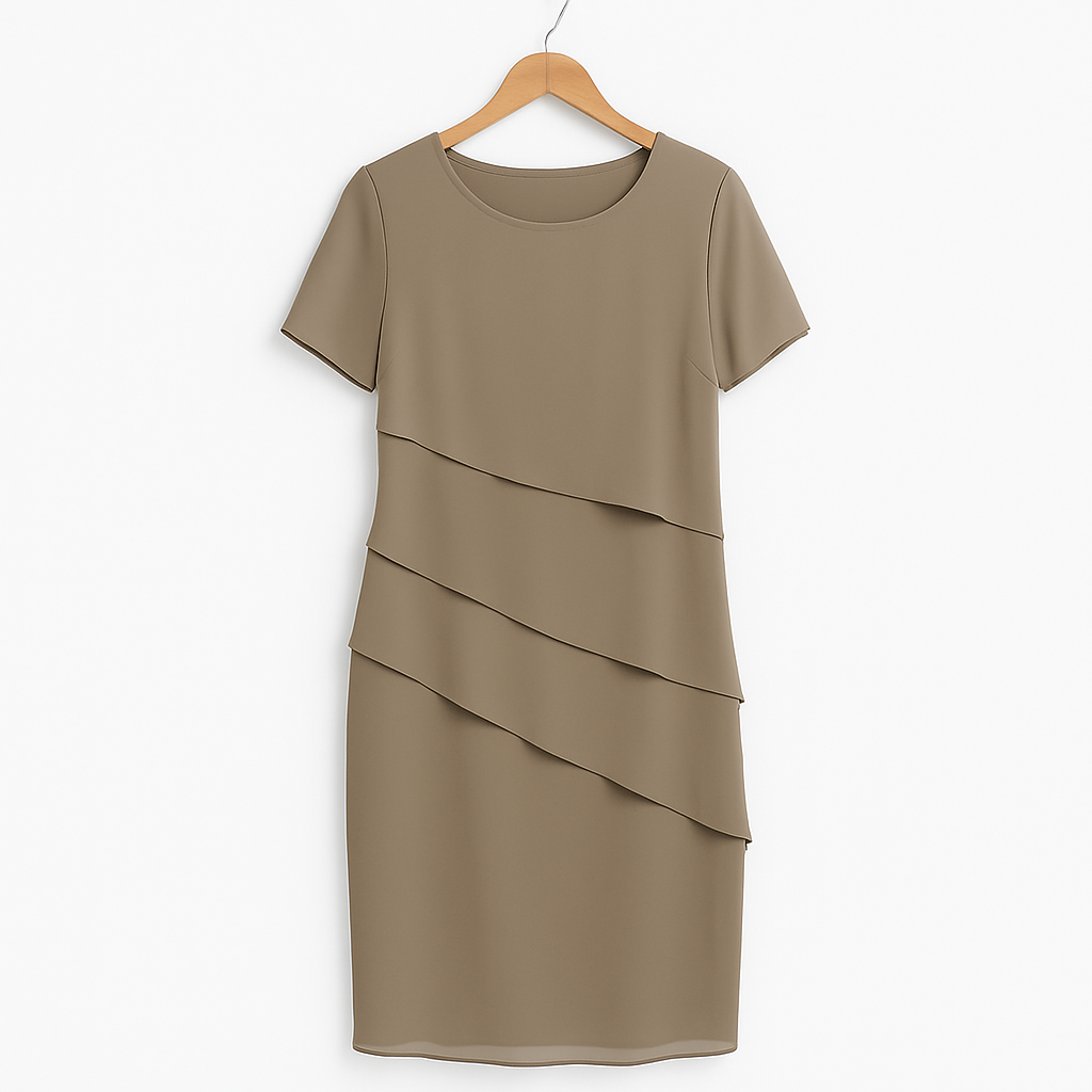 Elegant Tiered Chiffon Women's Dress - Lightweight Summer & Cocktail Dress for Formal or Casual Occasions 7