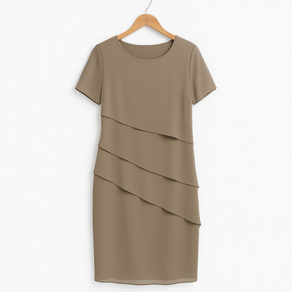 Elegant Tiered Chiffon Women's Dress - Lightweight Summer & Cocktail Dress for Formal or Casual Occasions 7