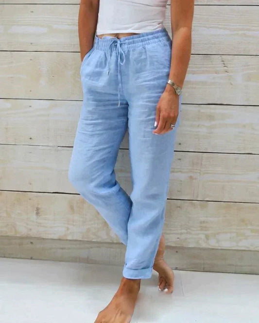 Elegant Urban | Slim Fit Women's Linen Pants - Lightweight & Sustainable 0
