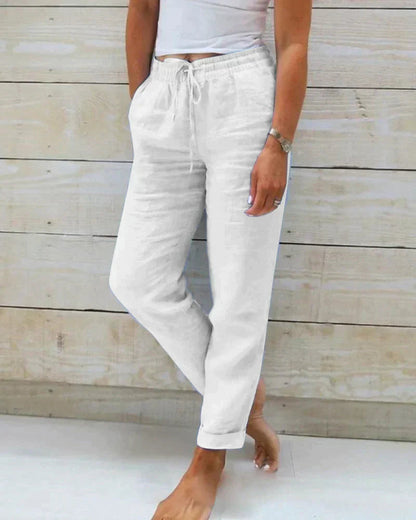 Elegant Urban | Slim Fit Women's Linen Pants - Lightweight & Sustainable 3