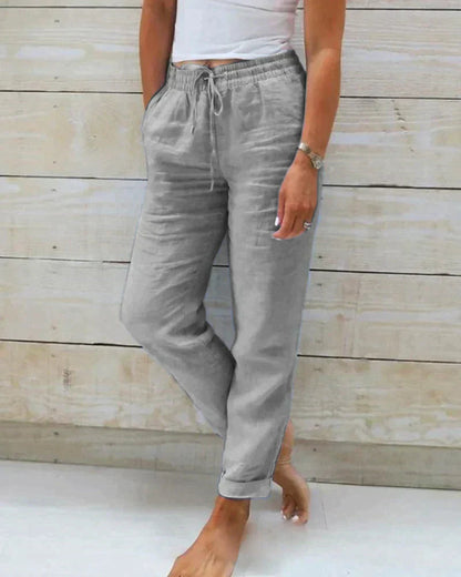 Elegant Urban | Slim Fit Women's Linen Pants - Lightweight & Sustainable 4