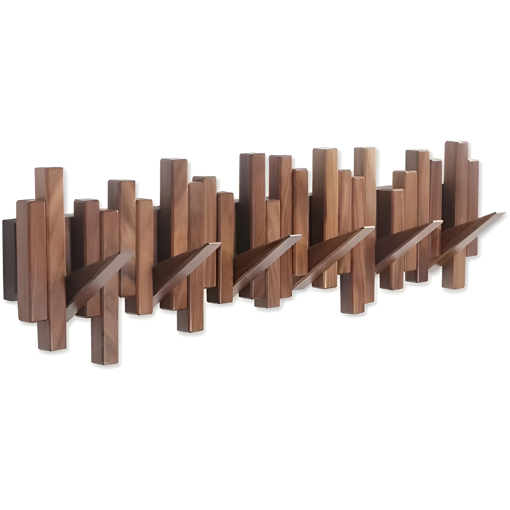 Elegant Wall Mounted Coat Rack with Foldable Hooks | Space-Saving Design for Modern Entryways 0