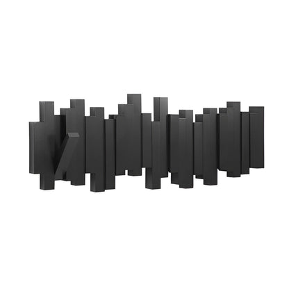 Elegant Wall Mounted Coat Rack with Foldable Hooks | Space-Saving Design for Modern Entryways 2