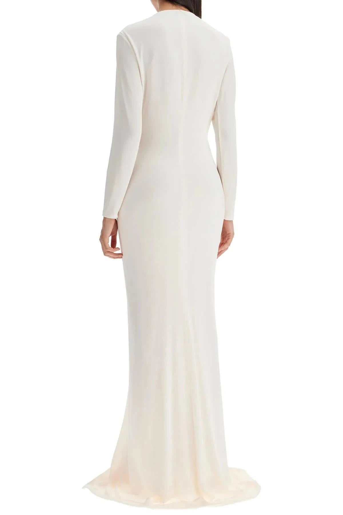 Elegant Wedding Guest Dress | Flattering V-Neckline with Unique Folded Accents 8