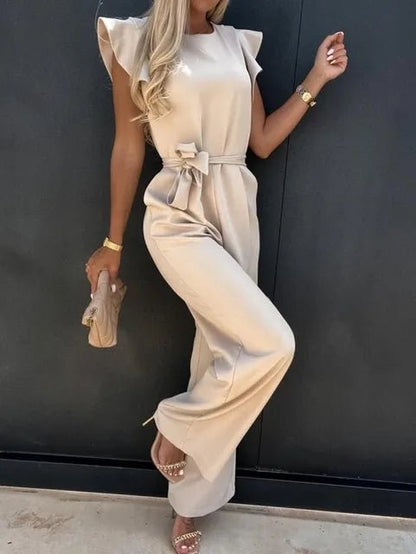 Elegant Women's Jumpsuit with Ruffled Sleeves – Tailored Fit for Day and Night, Versatile Design, Comfortable Fabric 0