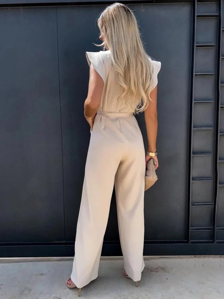 Elegant Women's Jumpsuit with Ruffled Sleeves – Tailored Fit for Day and Night, Versatile Design, Comfortable Fabric 5