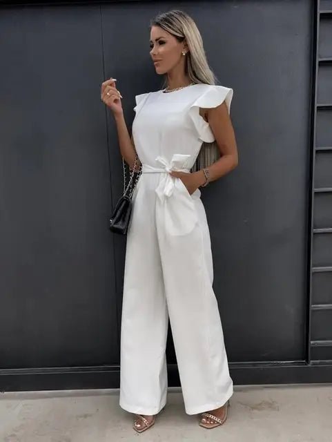 Elegant Women's Jumpsuit with Ruffled Sleeves – Tailored Fit for Day and Night, Versatile Design, Comfortable Fabric 6