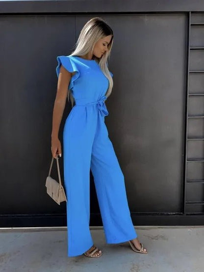 Elegant Women's Jumpsuit with Ruffled Sleeves – Tailored Fit for Day and Night, Versatile Design, Comfortable Fabric 7