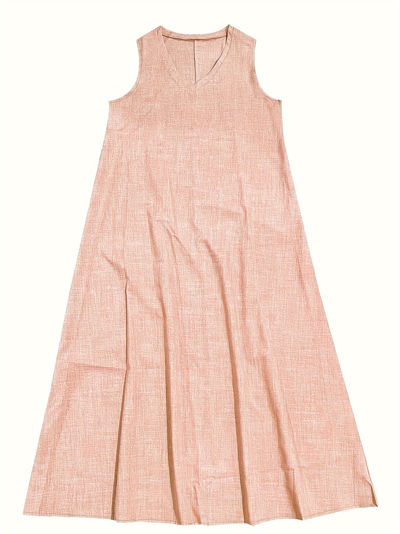 Elegant Women's V-Neck Maxi Dress | Soft Linen-Blend Summer Dress 7