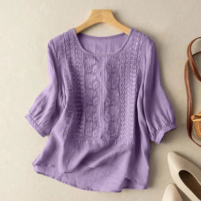 Embroidered Blouse | Artisan Floral Design 3