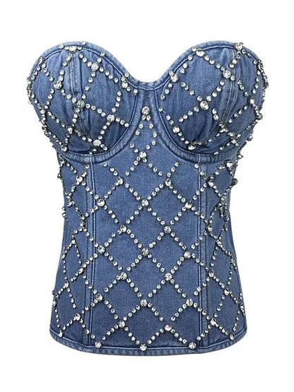 Rhinestone Cowgirl Denim Vest