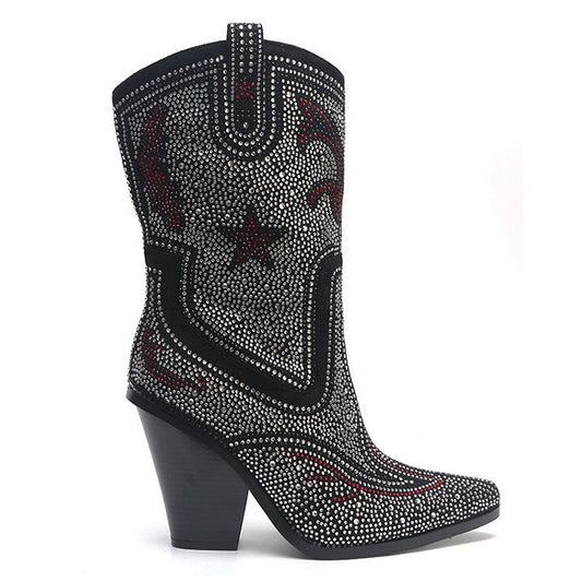 Crystal Luxe Rhinestone Boots