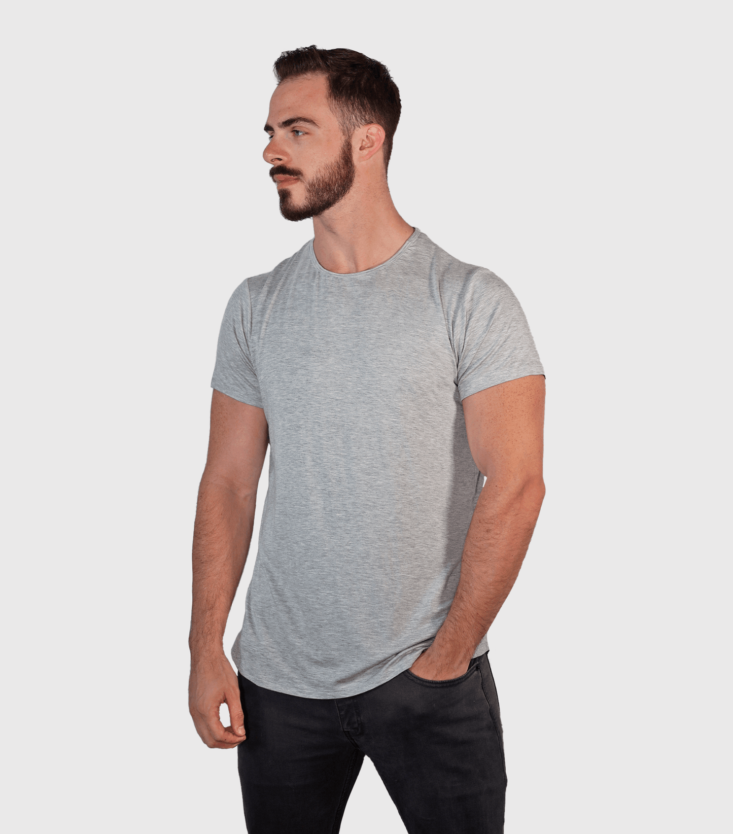 T-shirt in bambù Swift con orlo curvo - Sandstone