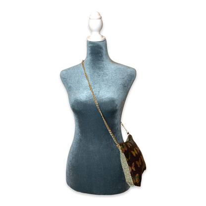 Farfalle Brown Vintage Scarf Crossbody Bag