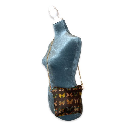 Farfalle Brown Vintage Scarf Crossbody Bag