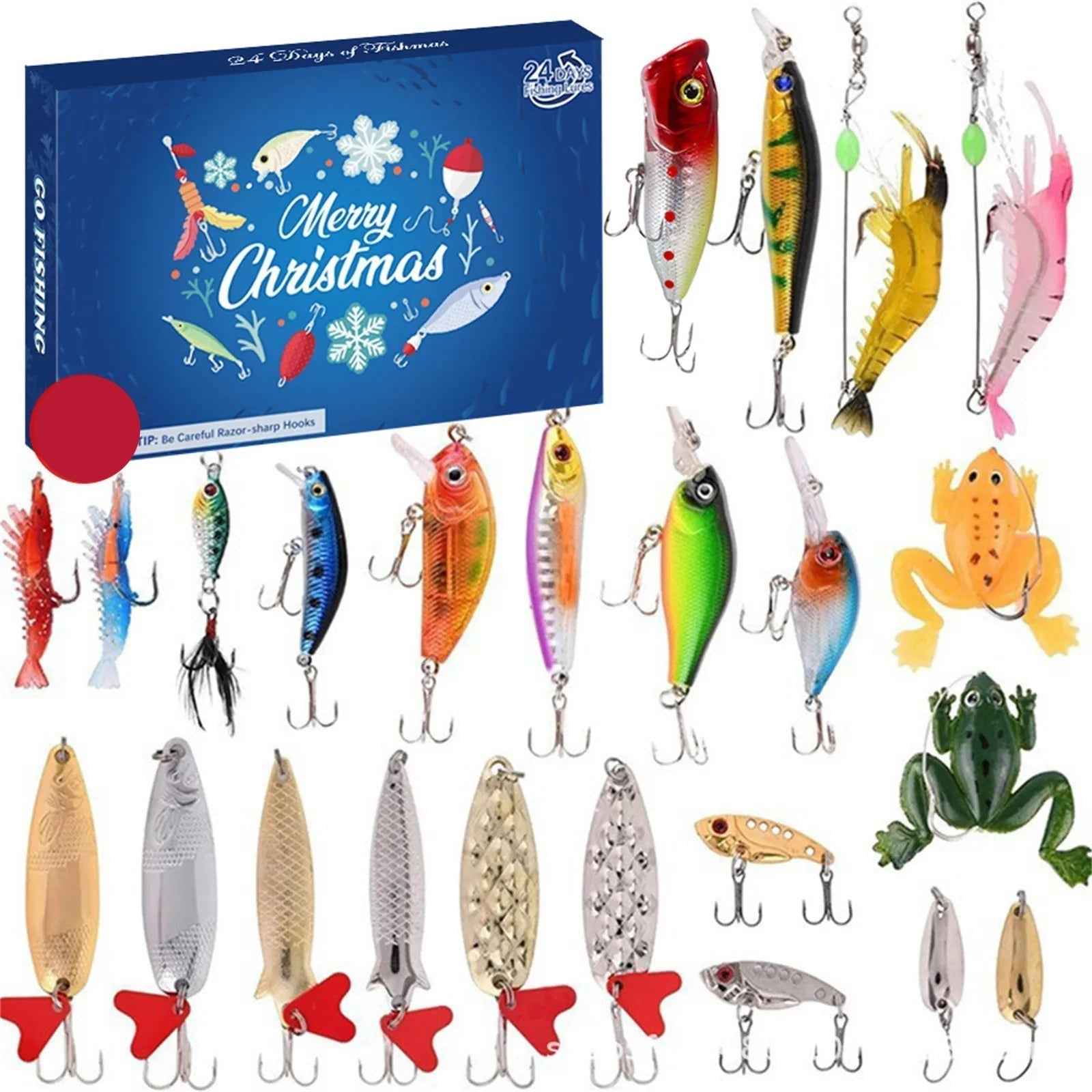 Fishing Advent Calendar | Waterproof Design with 24 Accessories 0