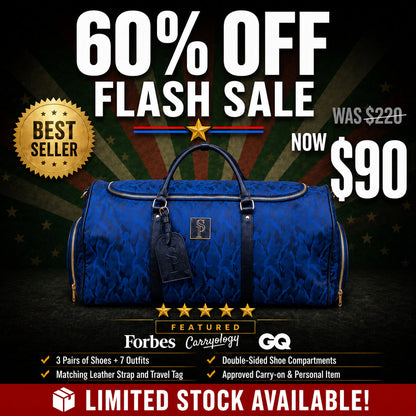 Bolsa de viaje tipo duffle azul camuflaje
