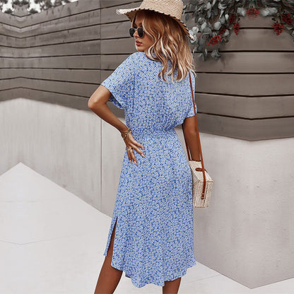 Floral Print Dress | Tailored Fit with Waist Belt for Elegant Style 2