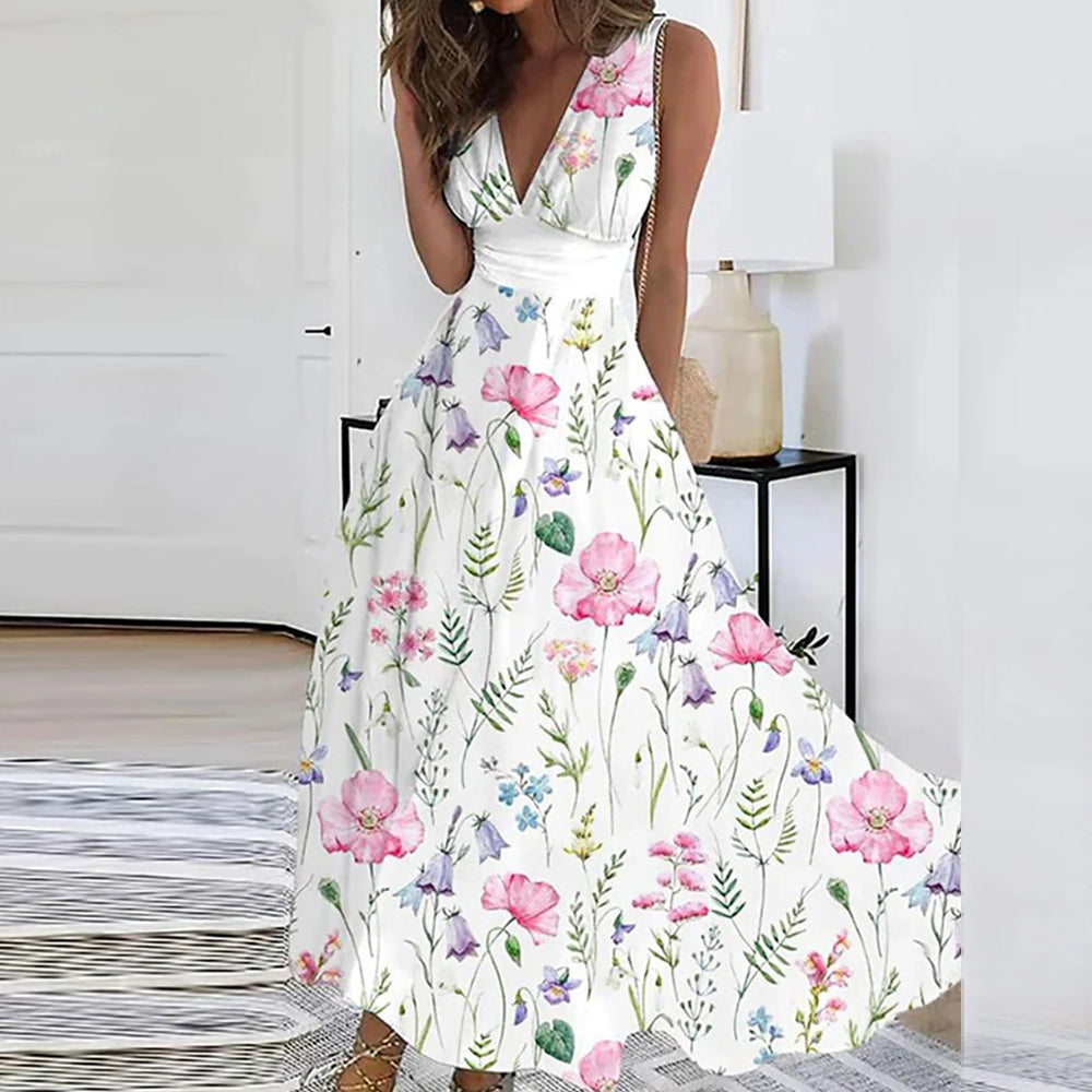 Floral Women's Dress | Lightweight Romantic V-Neck Design for Sunny Days 4