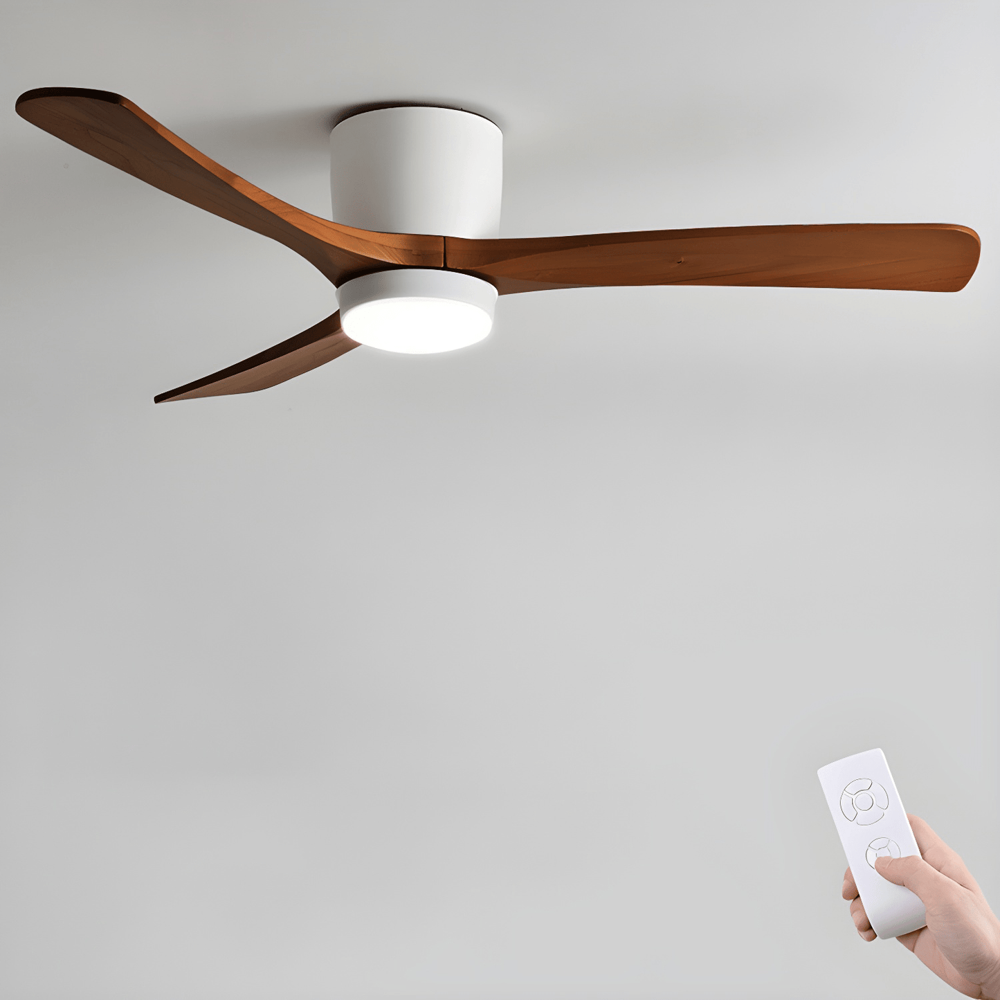 Flush Mount Ceiling Fan with Lights | Modern Minimalist Design and LED Lighting 11