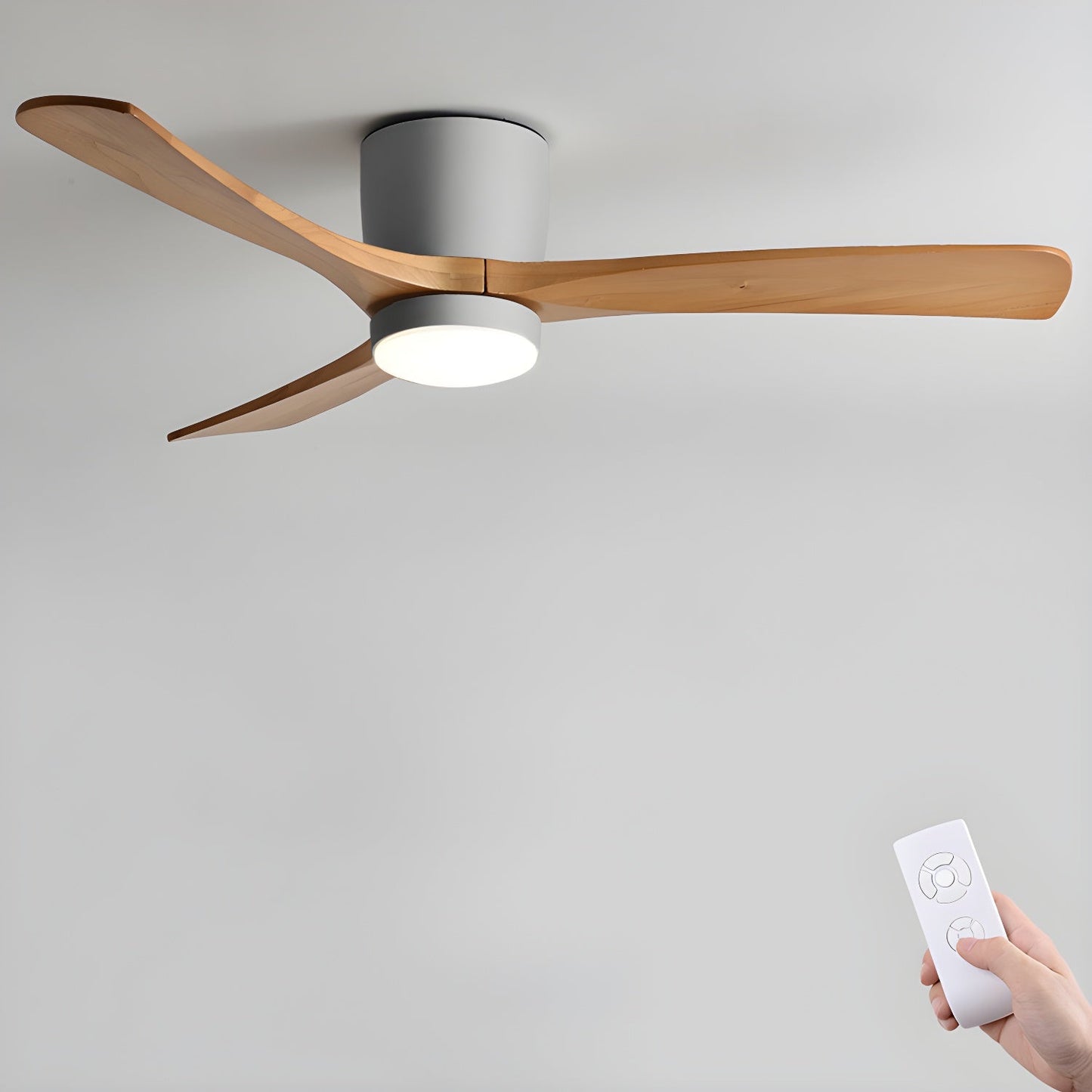 Flush Mount Ceiling Fan with Lights | Modern Minimalist Design and LED Lighting 7