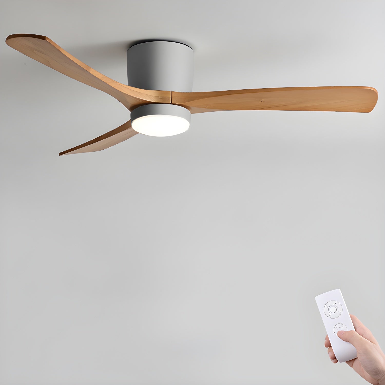 Flush Mount Ceiling Fan with Lights | Modern Minimalist Design and LED Lighting 7