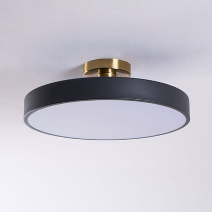 Flush Mount Ceiling Light | Elegant Black and Gold Design with Soft LED Illumination 0