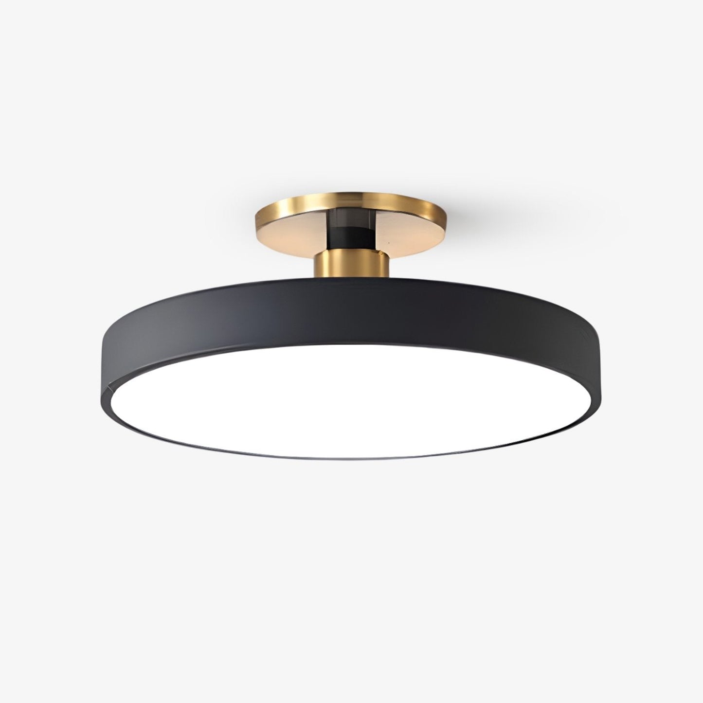 Flush Mount Ceiling Light | Elegant Black and Gold Design with Soft LED Illumination 1